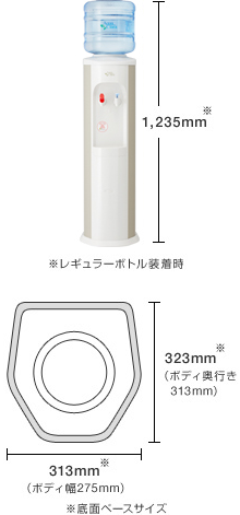 アクアスリムの外観・サイズ