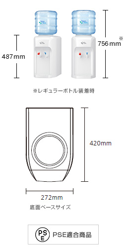 アクアスリムSの外観・サイズ