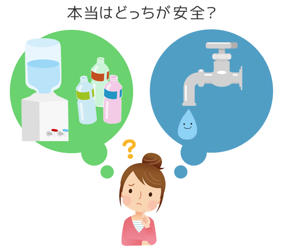 水道水とペットボトル・ウォーターサーバーの水はどっちが安全?