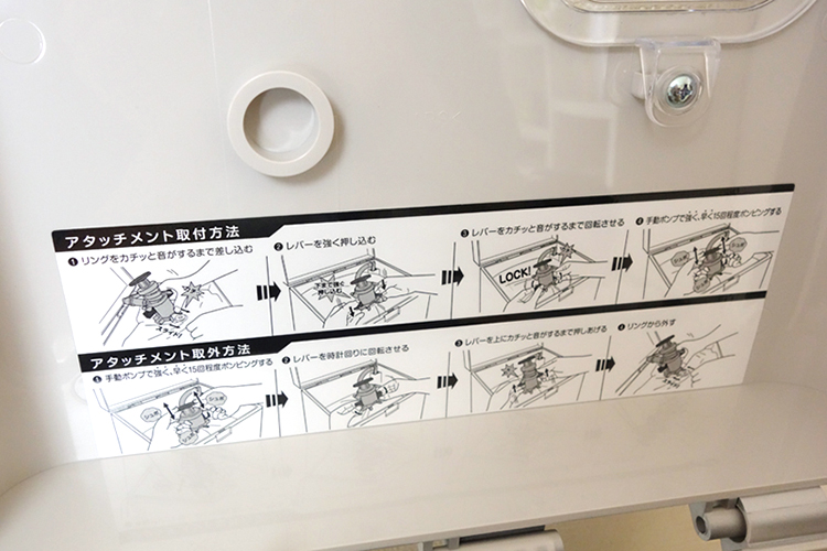 アタッチメント取付方法とアタッチメント取外方法